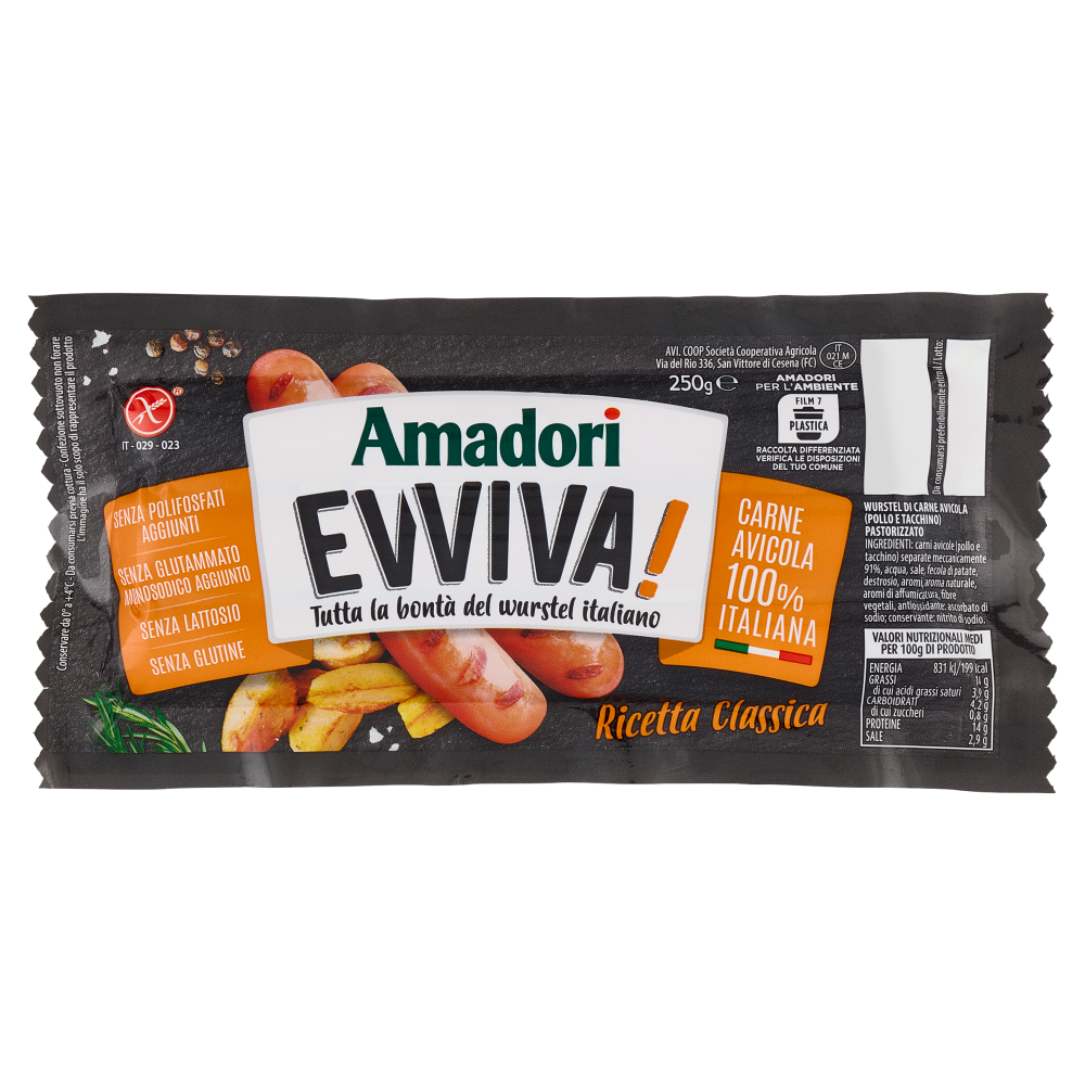 Amadori Evviva! Ricetta Classica 250 g