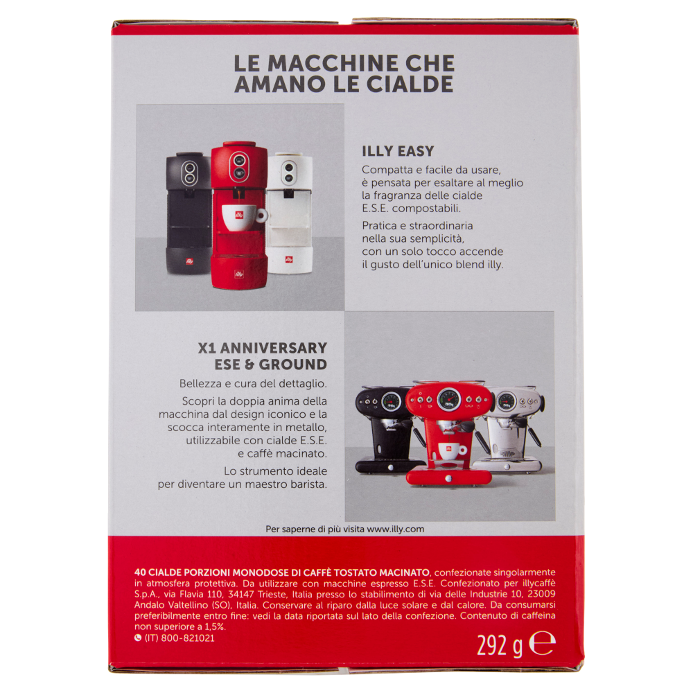 illy Classico 40 Cialde per Caffè Espresso 292 g