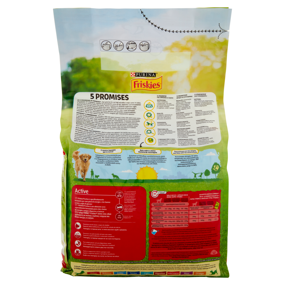 PURINA FRISKIES Cane Active Con Manzo 3 kg