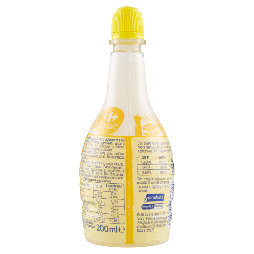 Carrefour Classic Succo di Limone 200 ml