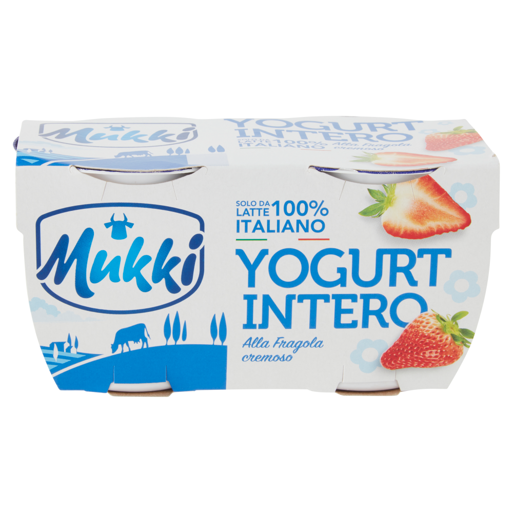 Mukki Yogurt Intero alla Fragola cremoso 2 x 125 g