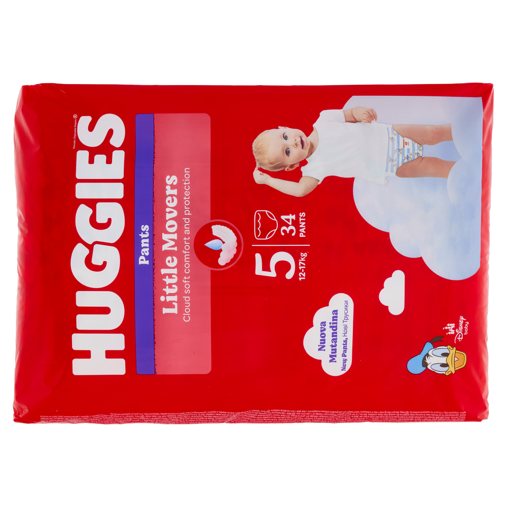 Huggies Little Movers Pants 5 12-17 Kg 34 pz