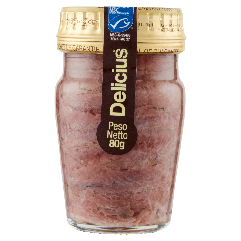 Delicius Filetti di Alici del Cantabrico in olio di oliva (46%) 80 g