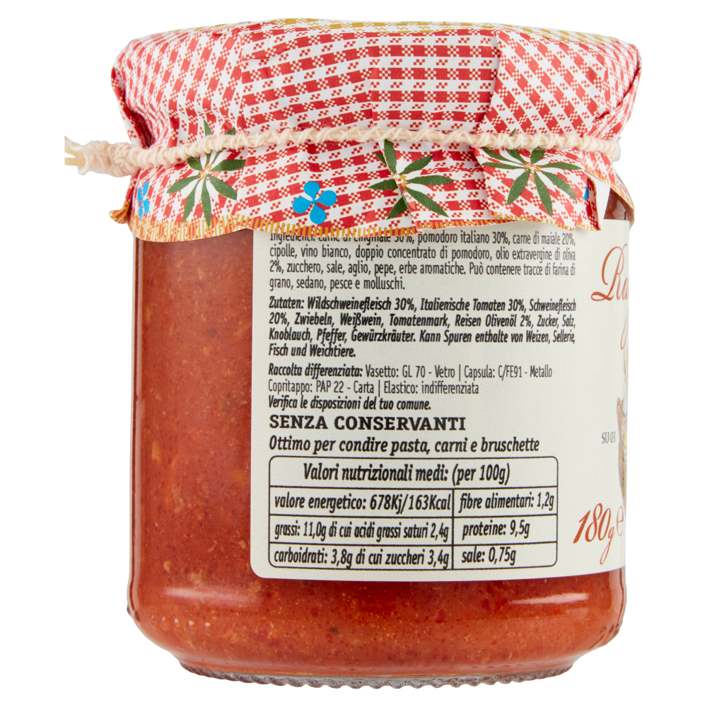 Valtonline Ragù al Cinghiale 180 g