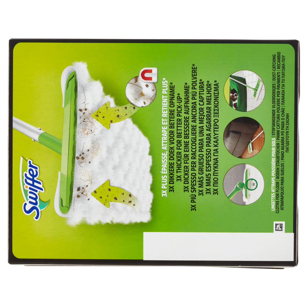 Swiffer Dry 3D Clean Panni Cattura Polvere per Scopa Swiffer - Ricarica 7 Salviette