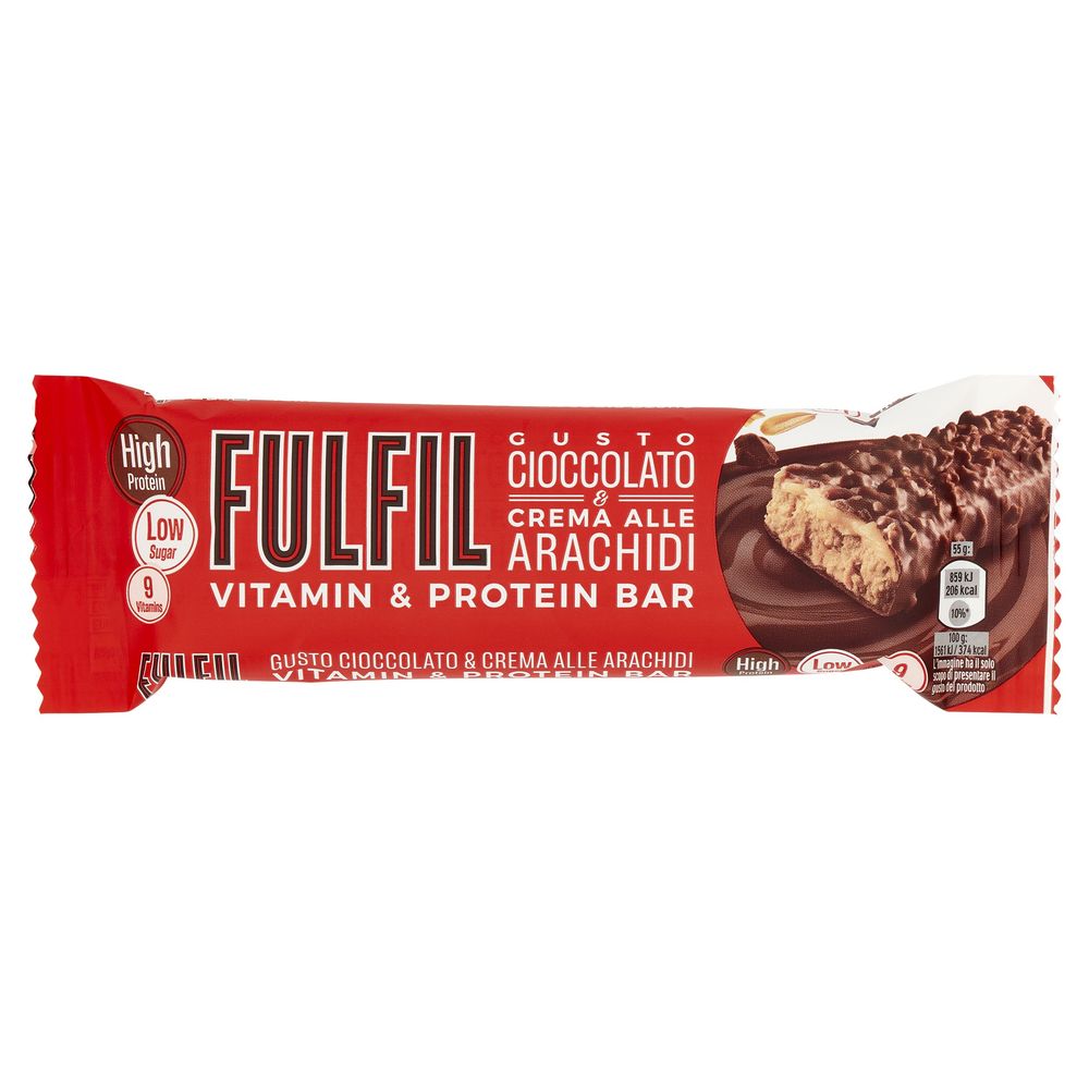 Fulfil Vitamin and Protein Bar Gusto Cioccolato e Crema alle Arachidi 55 g
