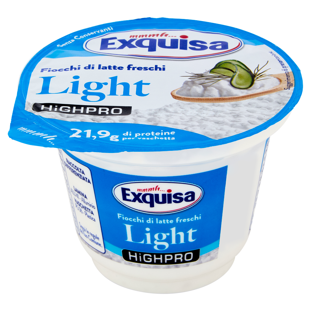 Exquisa Highpro Fiocchi di latte freschi Light 175 g