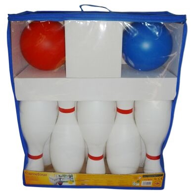 Carrefour Set Bowling Gigante Con 10 Birilli E 2 Palle