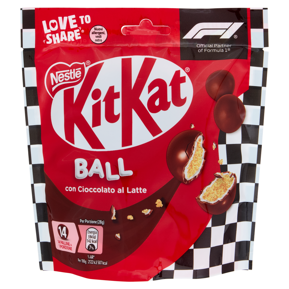 KITKAT Ball Palline di Cereale ricoperte di Cioccolato al Latte Sacchetto 140g