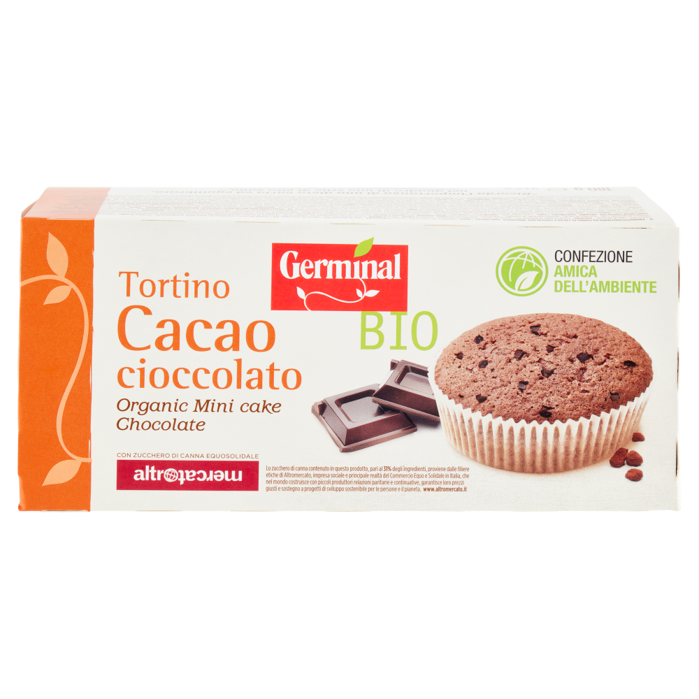 Germinal Bio Tortino Cacao cioccolato 4 x 45 g
