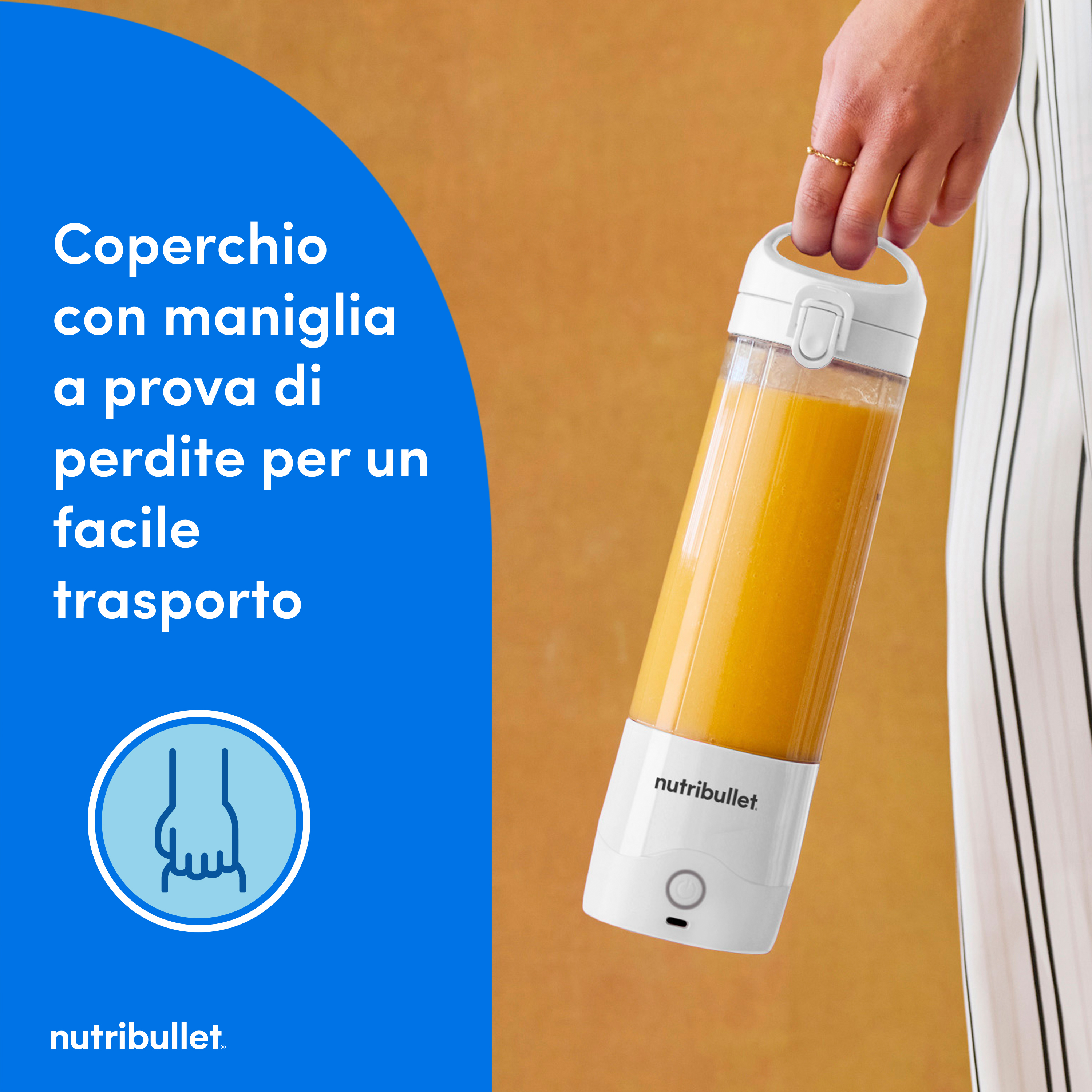 NutriBullet Portable 0,475 L Frullatore per sportivi Bianco