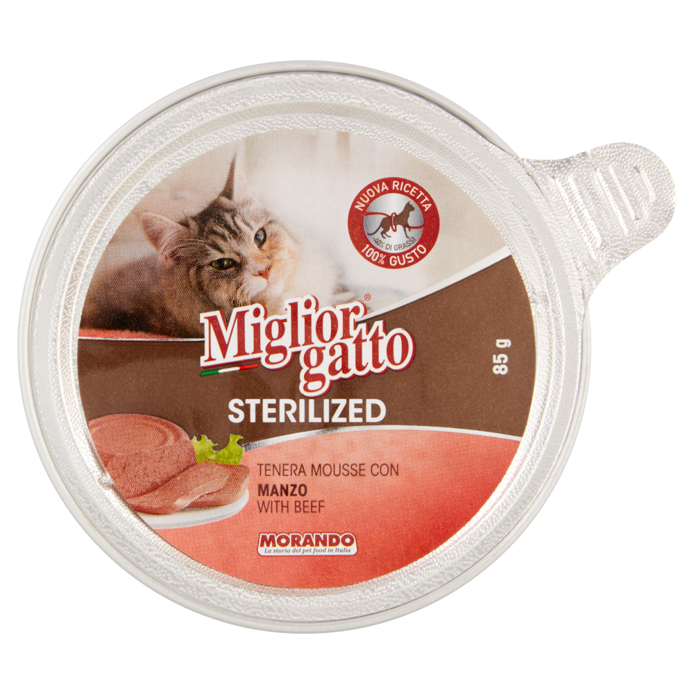 Migliorgatto Sterilized Tenera Mousse con Manzo 85 g
