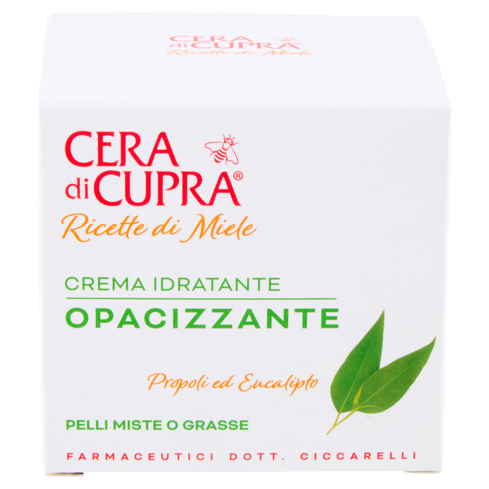 Cera di Cupra Ricette di Miele Crema Idratante Opacizzante Pelli Miste o Grasse 50 ml