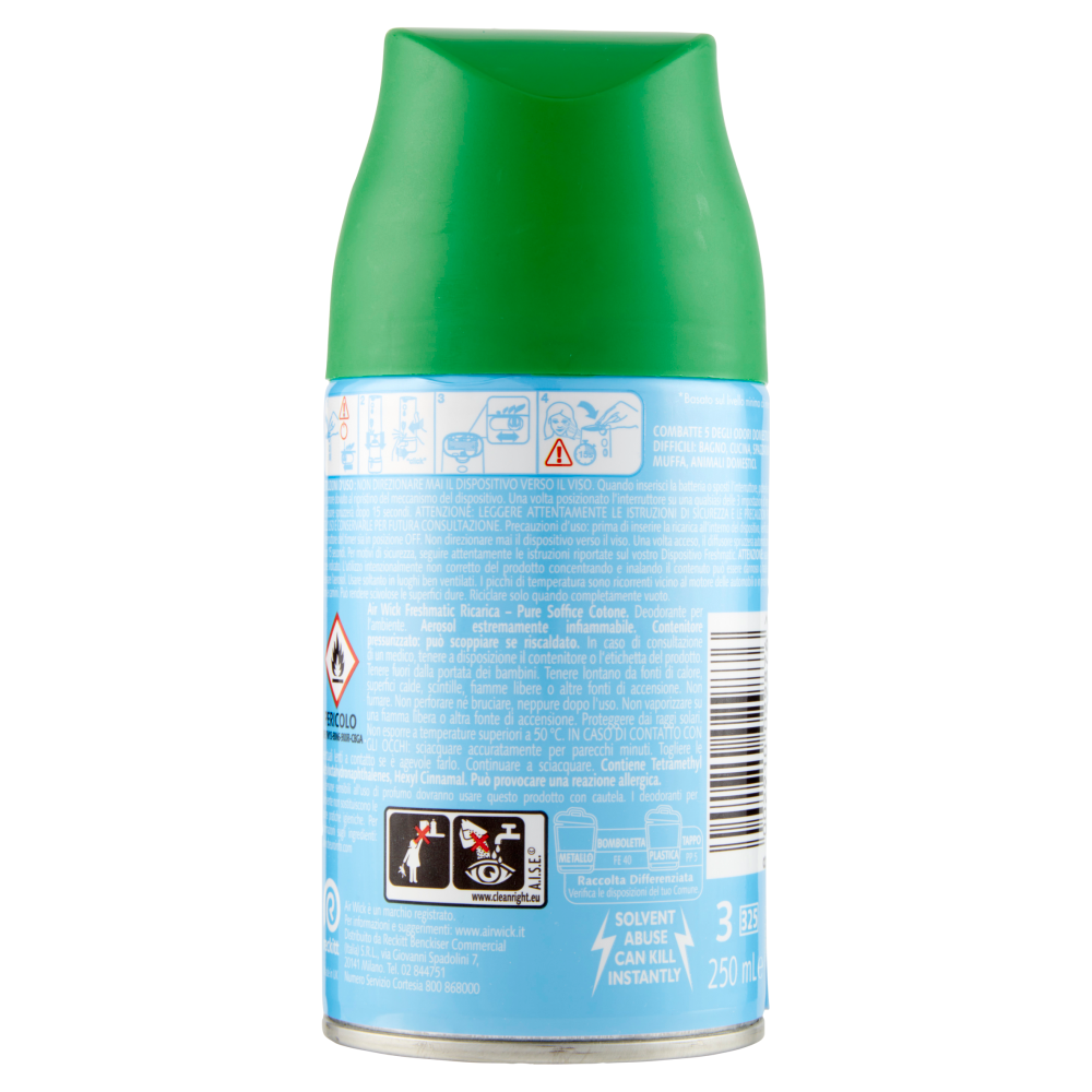 Air Wick Freshmatic Ricarica Pure Soffice Cotone Profumatore per ambiente 250 ml
