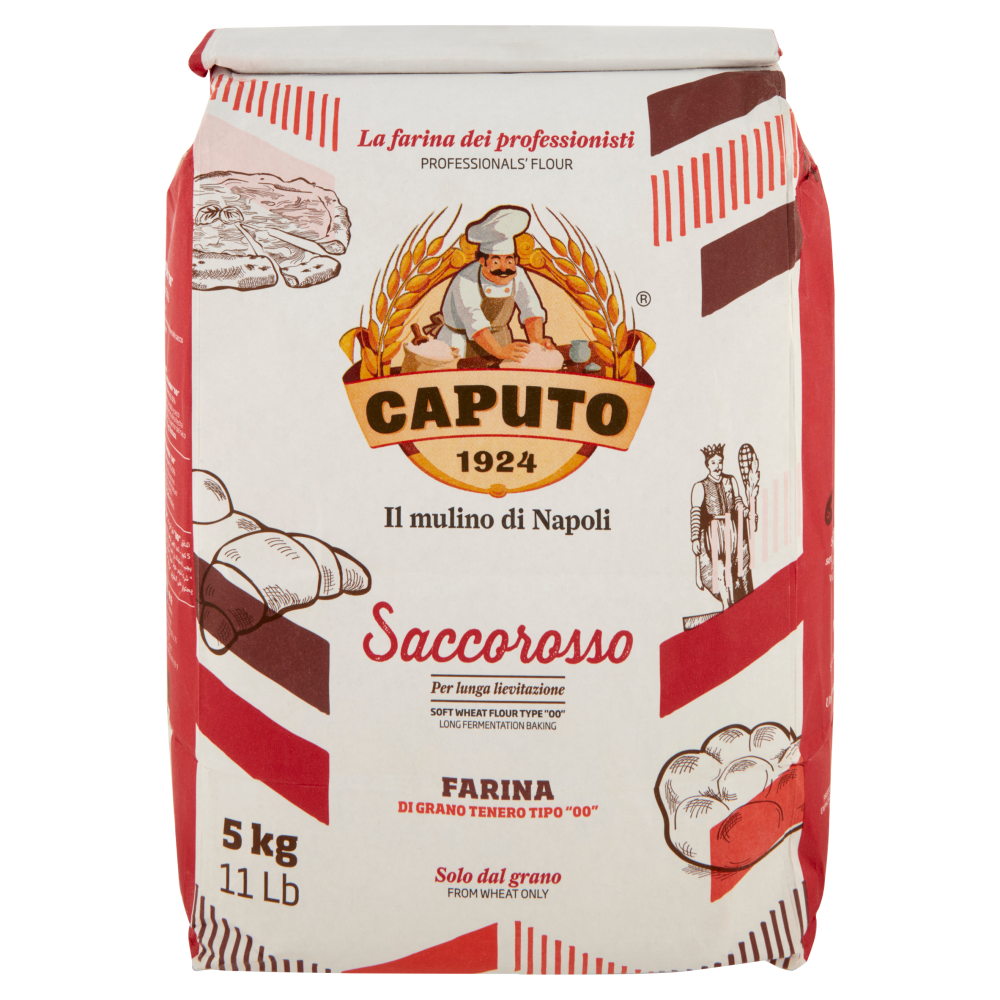 Caputo Saccorosso Farina di grano Tenero Tipo "0" 5 Kg