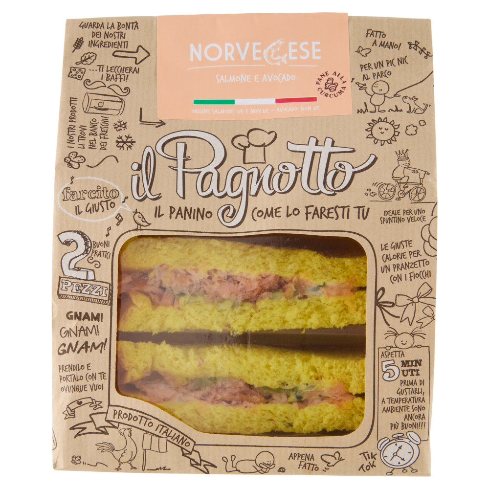 Parma Is il Pagnotto Norvegese Salmone e Avocado 2 Pezzi 160 g