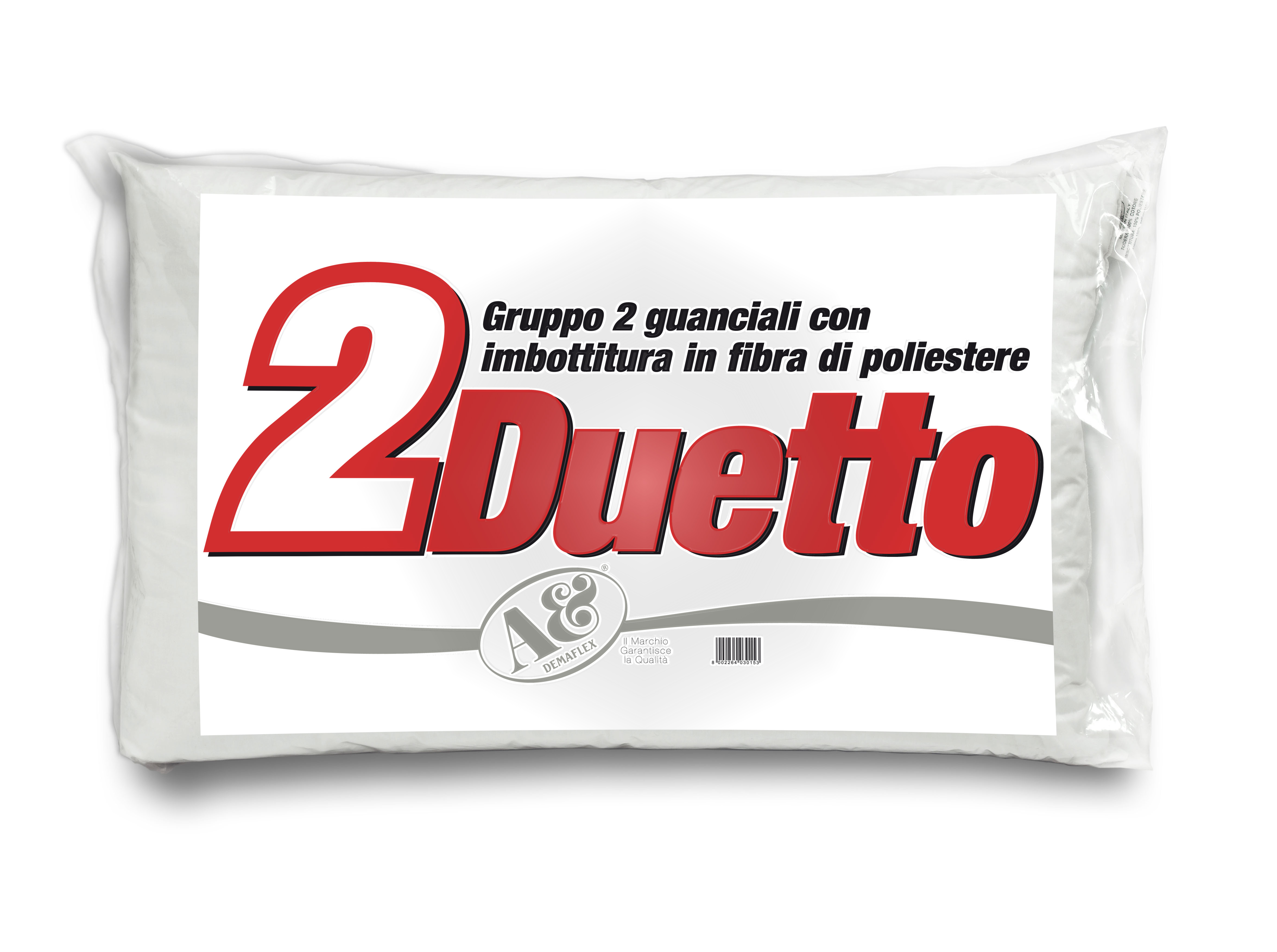 Demaflex Set 2 guanciali in fibra, 45x75 cm