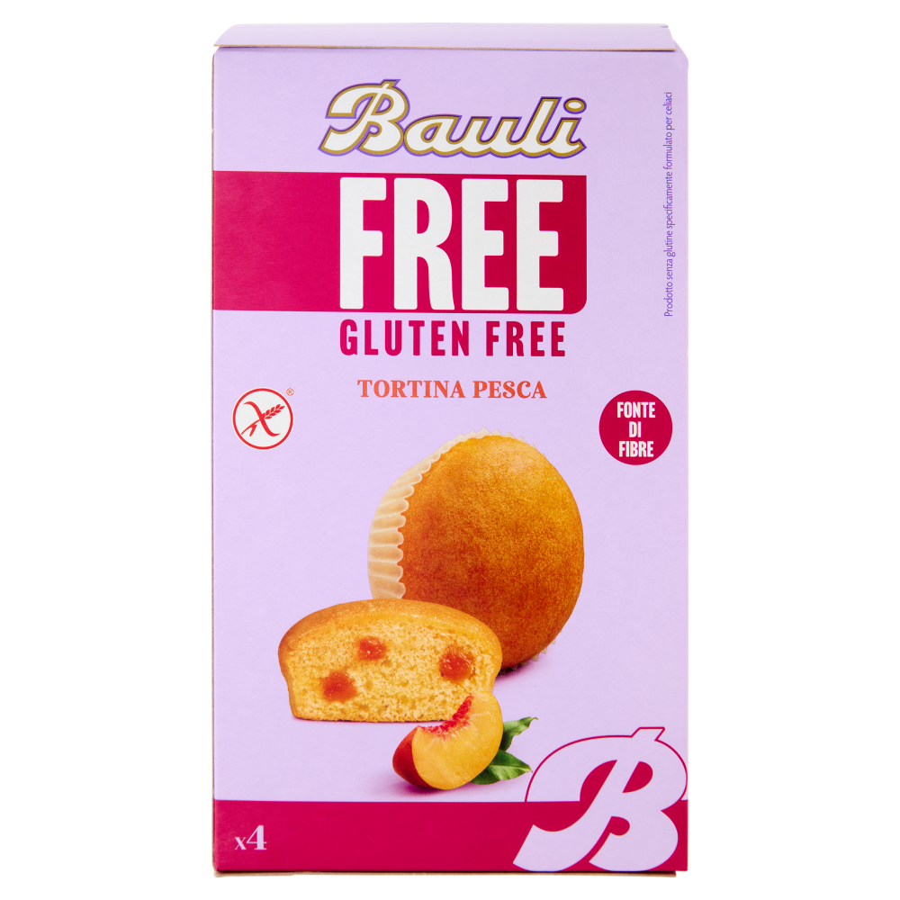 Bauli Free Gluten Free Tortina Pesca 4 x 35 g