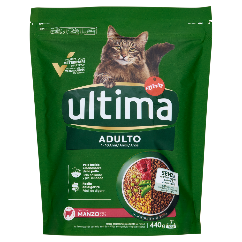 ultima Cat Adulto 1-10 Anni con Manzo 440 g