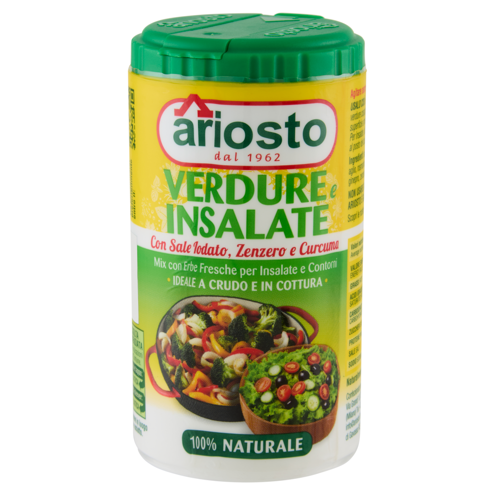 ariosto Verdure e Insalate con Sale Iodato, Zenzero e Curcuma 80 g
