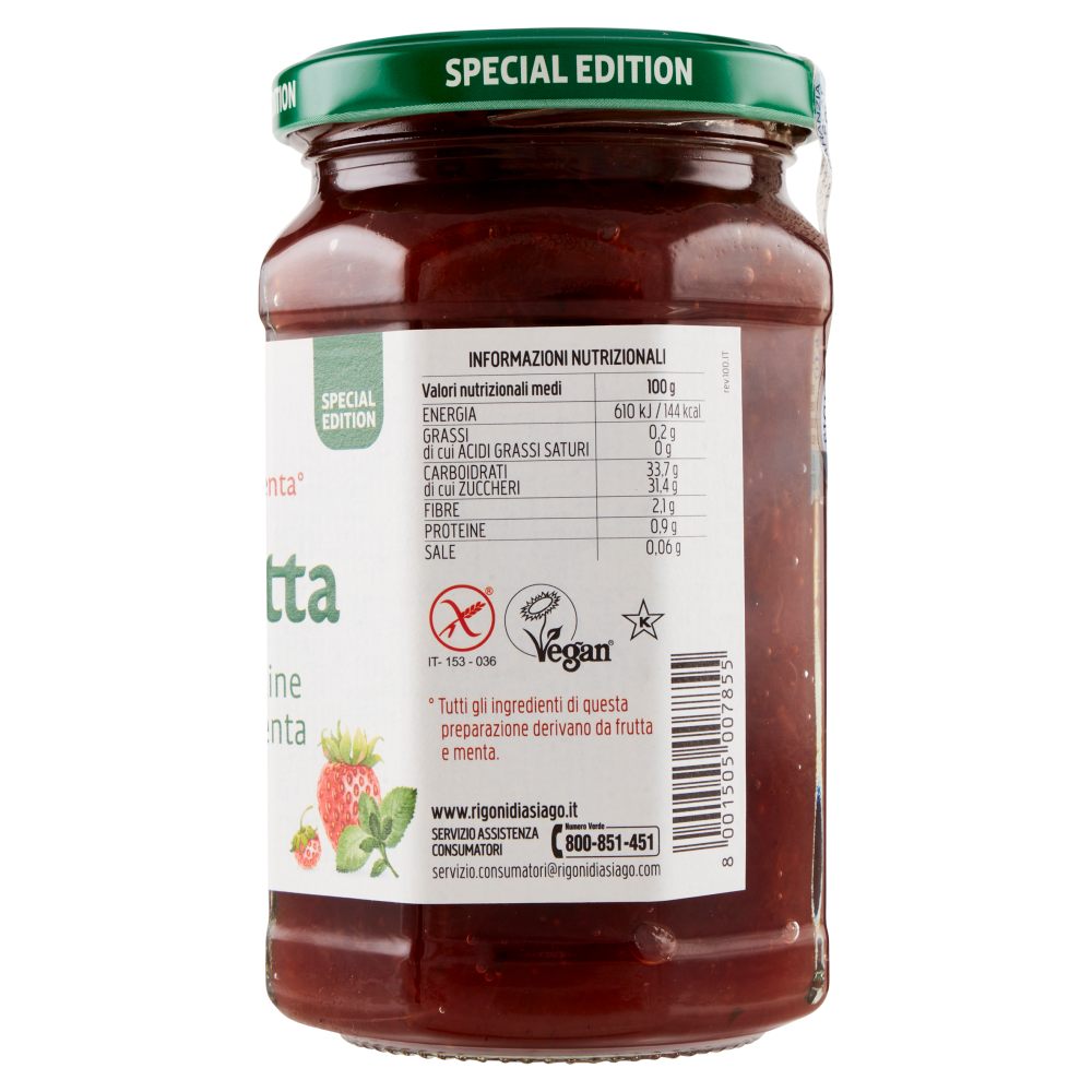 Rigoni di Asiago Fiordifrutta Fragole e fragoline di bosco alla menta bio 330 g