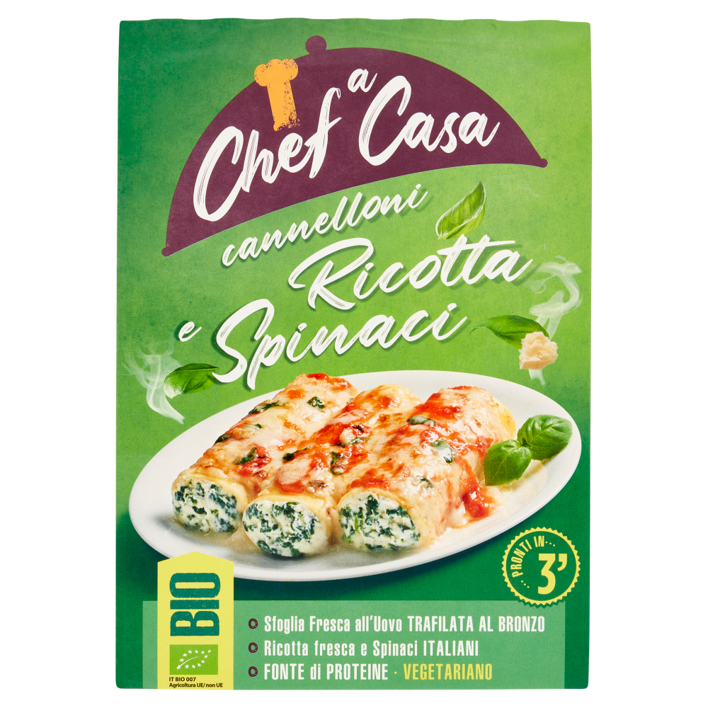 Chef a Casa cannelloni Ricotta e Spianci Bio 300 g