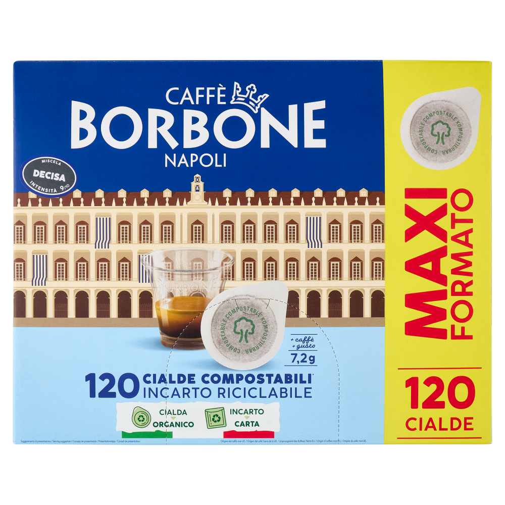 Caff&egrave; Borbone Miscela Decisa Cialde Compostabili* 120 x 7,2 g