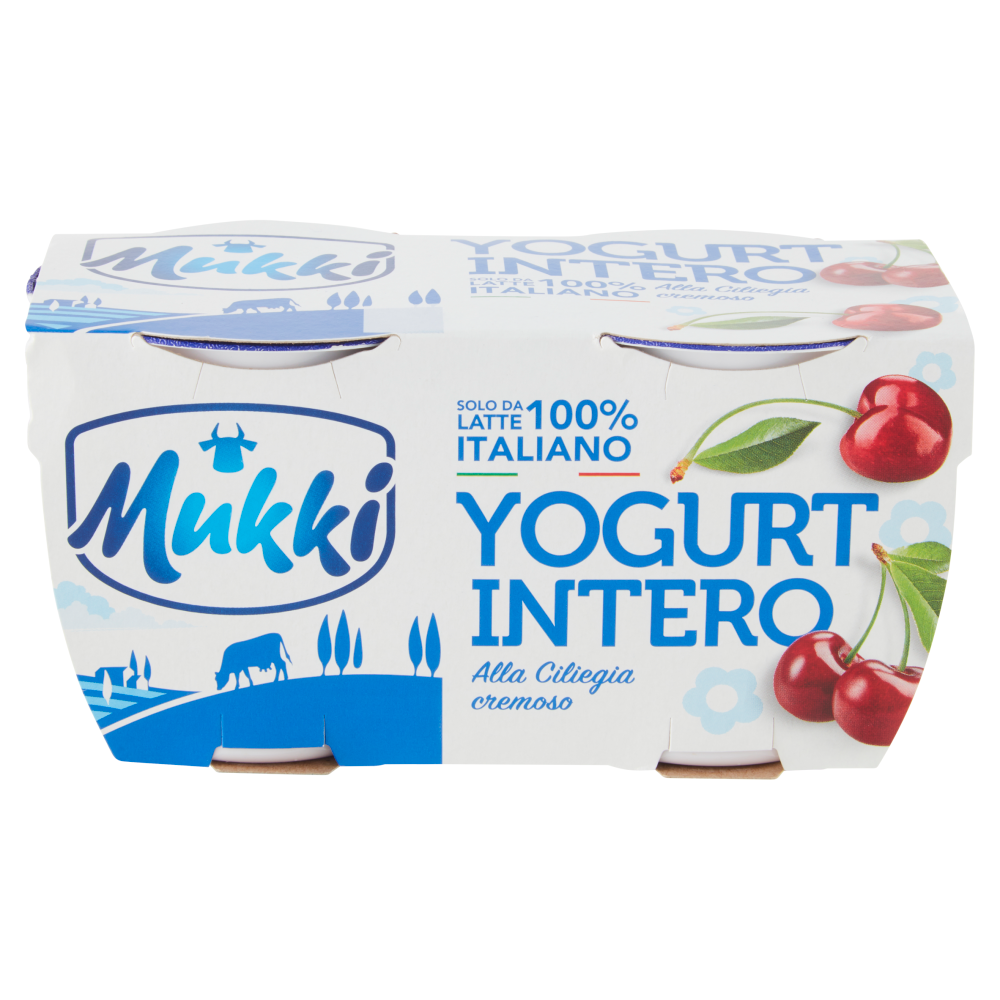 Mukki Yogurt Intero alla Ciliegia cremoso 2 x 125 g