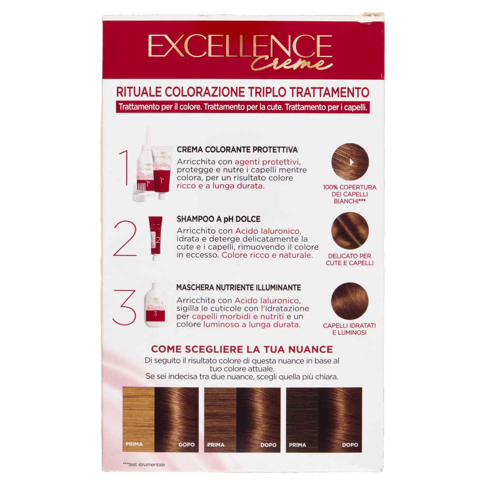 L'Oréal Paris Excellence Creme Colorazione Triplo Trattamento 5.3 Castano Chiaro Dorato