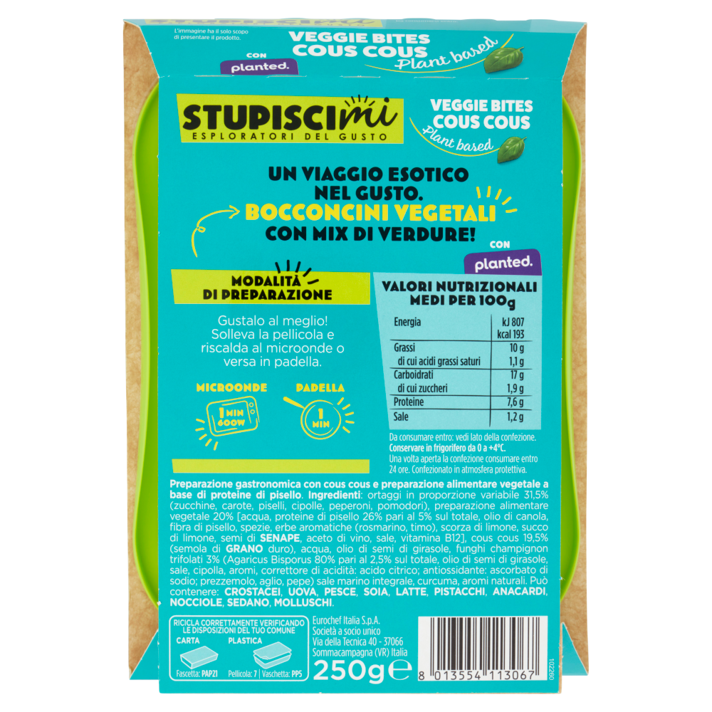 planted. Stupiscimi Veggie Bites Cous Cous 250 g