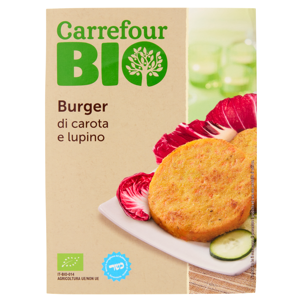 Carrefour Bio Burger di carota e lupino 2 x 80 g
