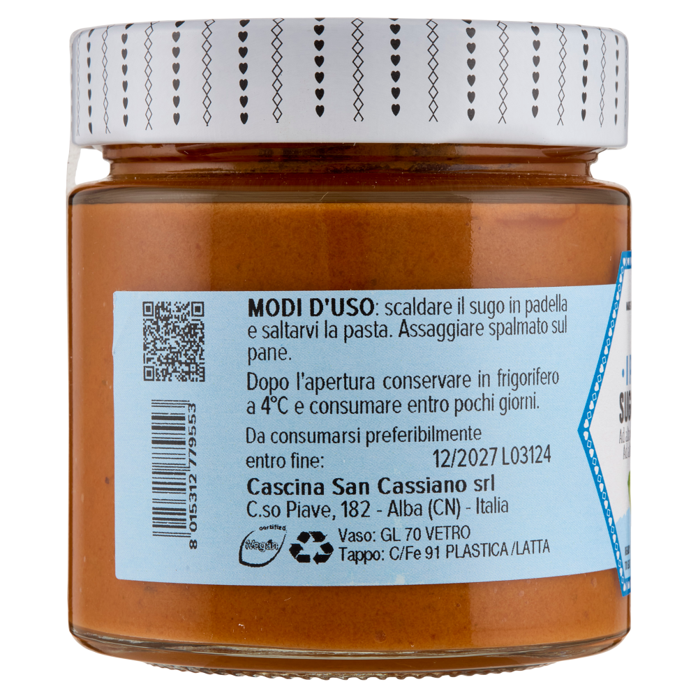 cascina San Cassiano I Proteici Sugo Basilico 190 g