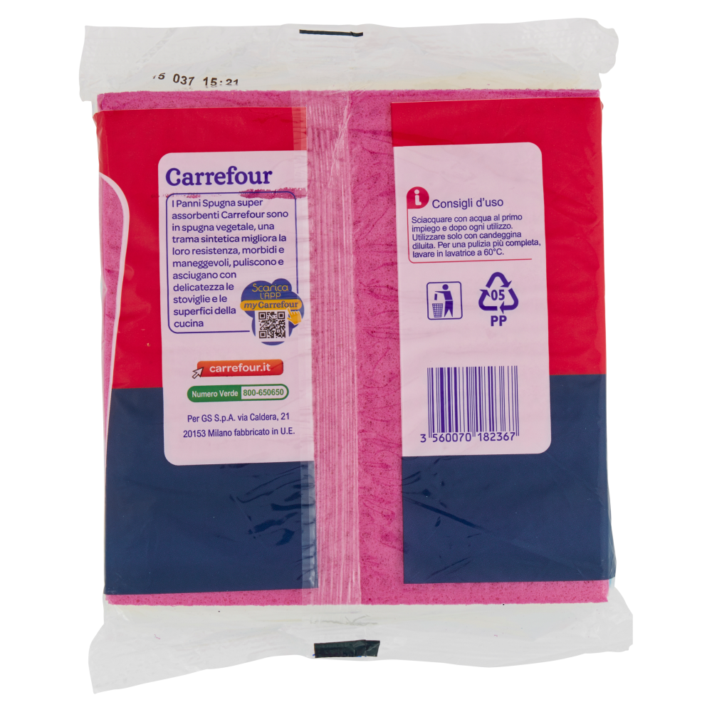 Carrefour Panni Spugna 5 Pezzi