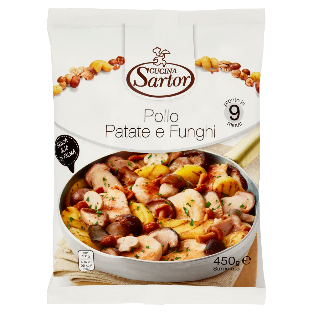 Cucina Sartor Pollo Patate e Funghi Surgelato 450 g