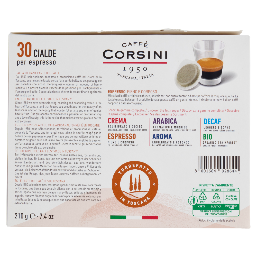 Caffè Corsini Espresso 30 Cialde 210 g