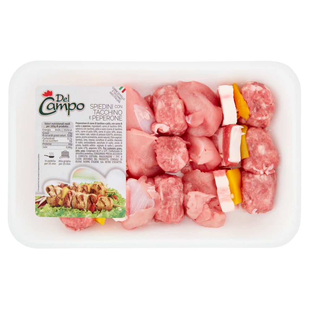 Del Campo Spiedini con Tacchino e Peperone