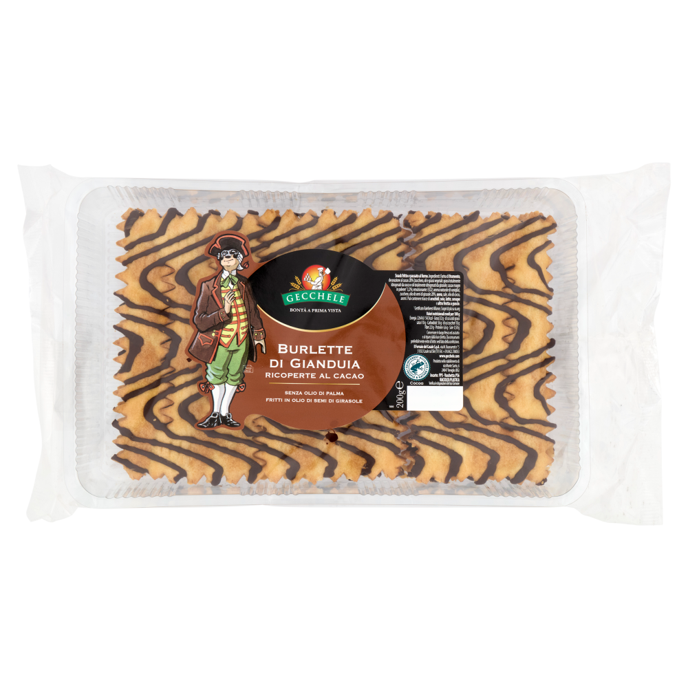 Gecchele Burlette di Gianduia Ricoperte al Cacao 200 g