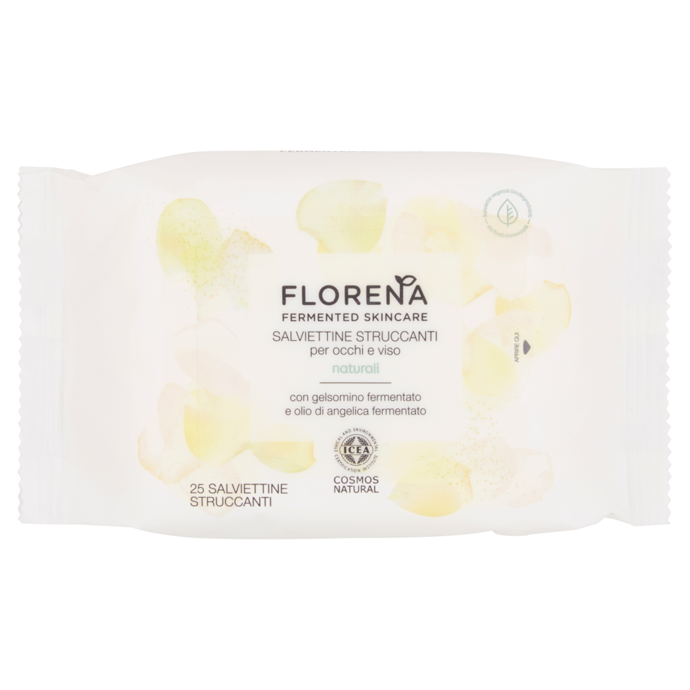 Florena Salviettine Struccanti per occhi e viso naturali 25 pz