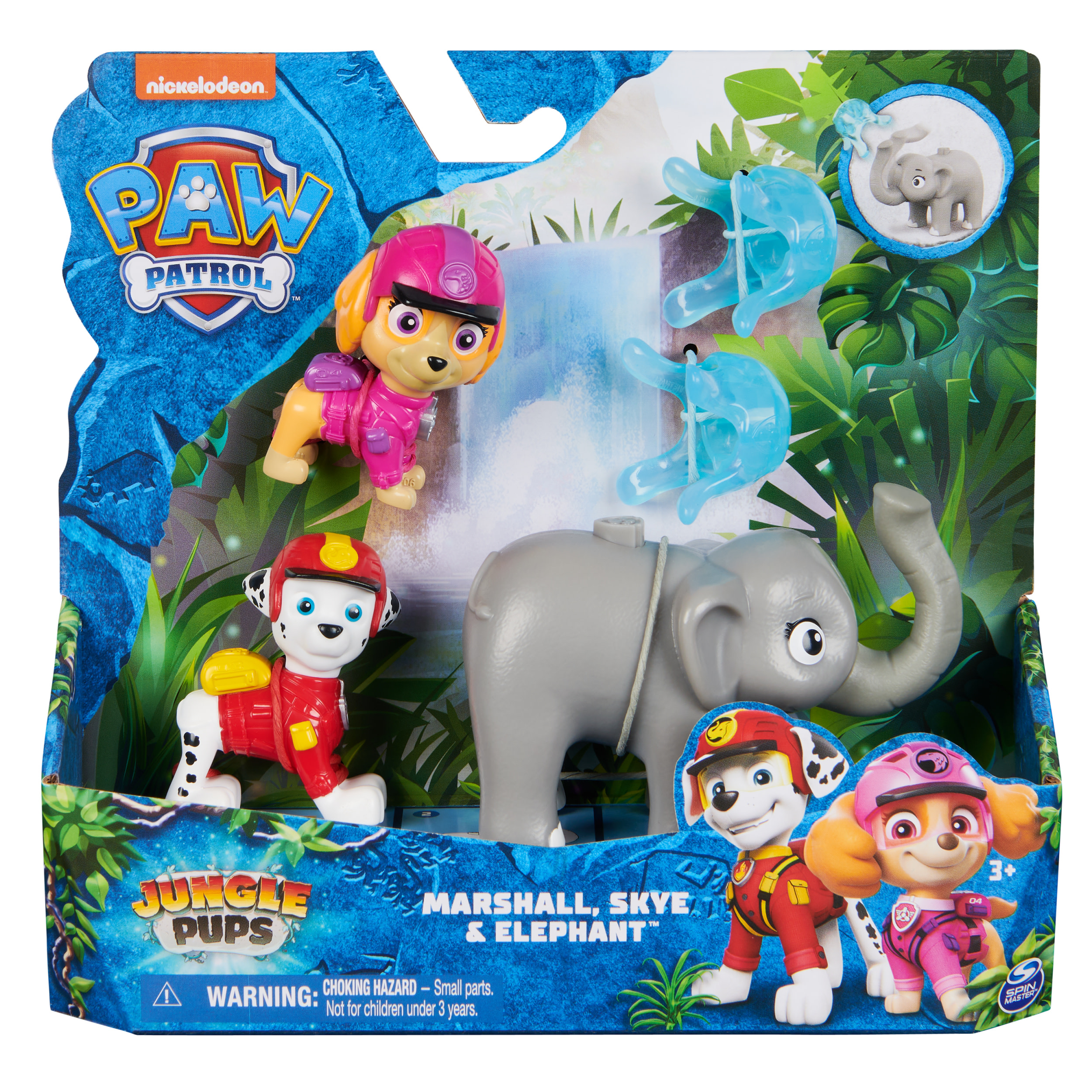 PAW Patrol : Jungle Pups Chase, Tracker & Tiger, action figure con lanciamissili, giocattoli per bambini e bambine da 3 anni in su