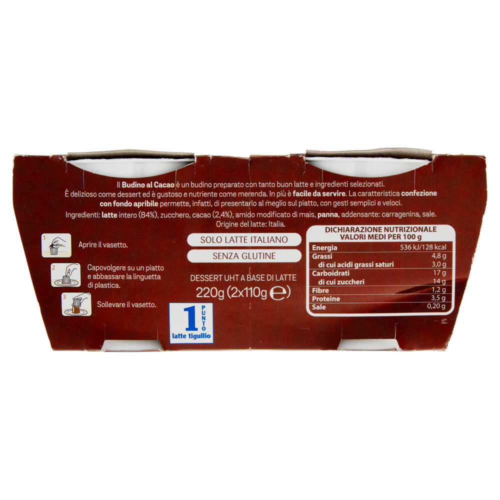 latte tigullio Budino Cacao 2 x 110 g