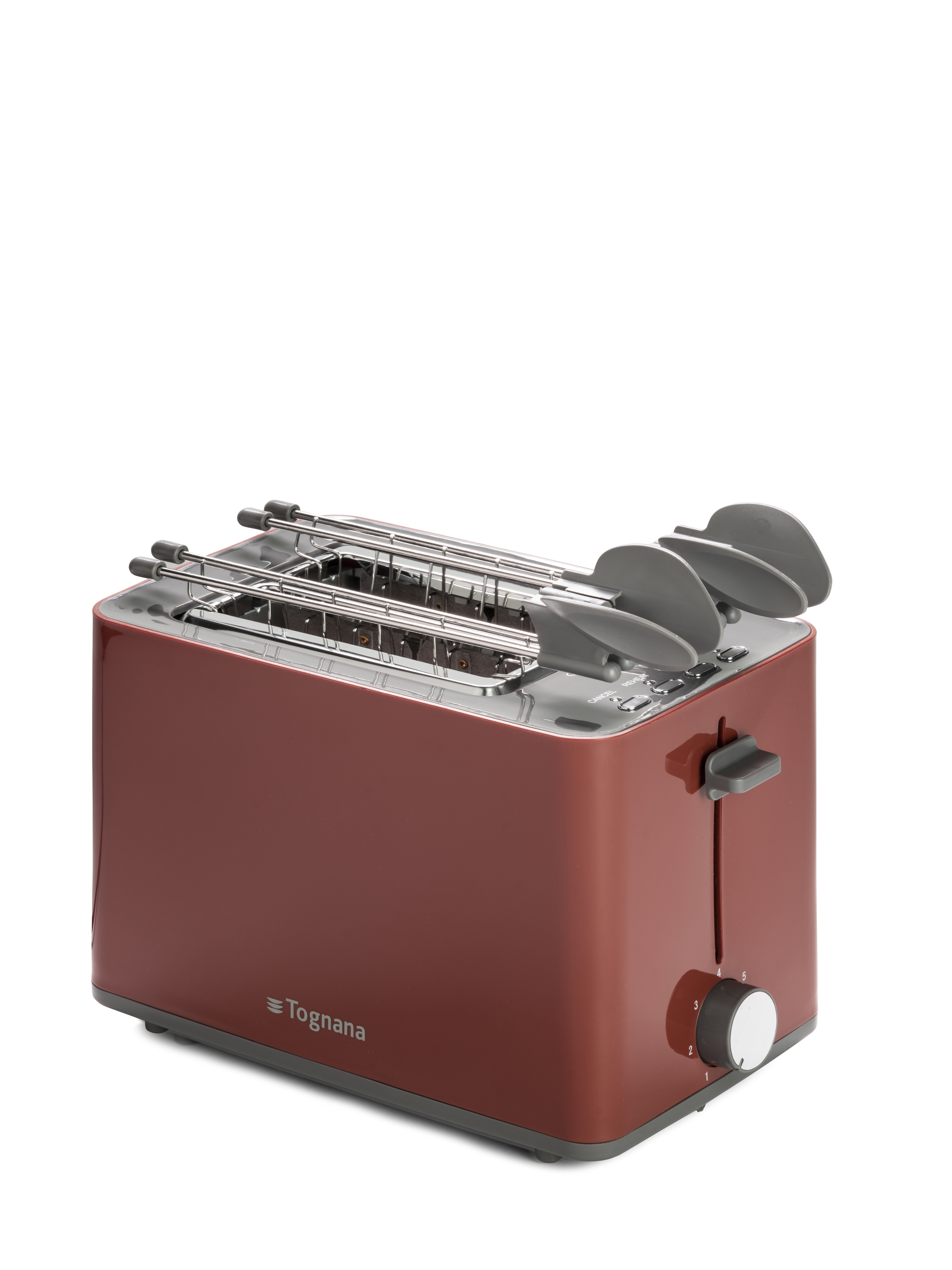 Tognana Porcellane Tostapane Con Pinze Rosso Mela