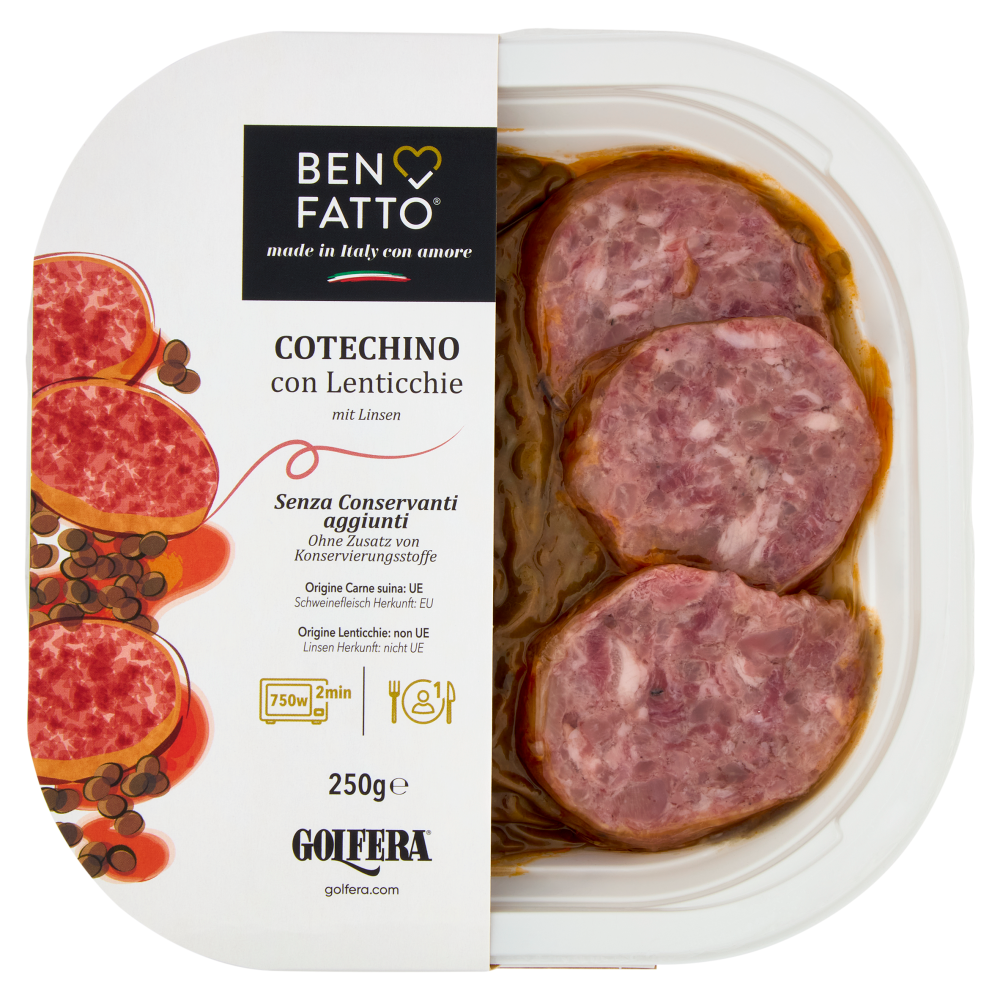 Golfera Ben Fatto Cotechino con Lenticchie 250 g