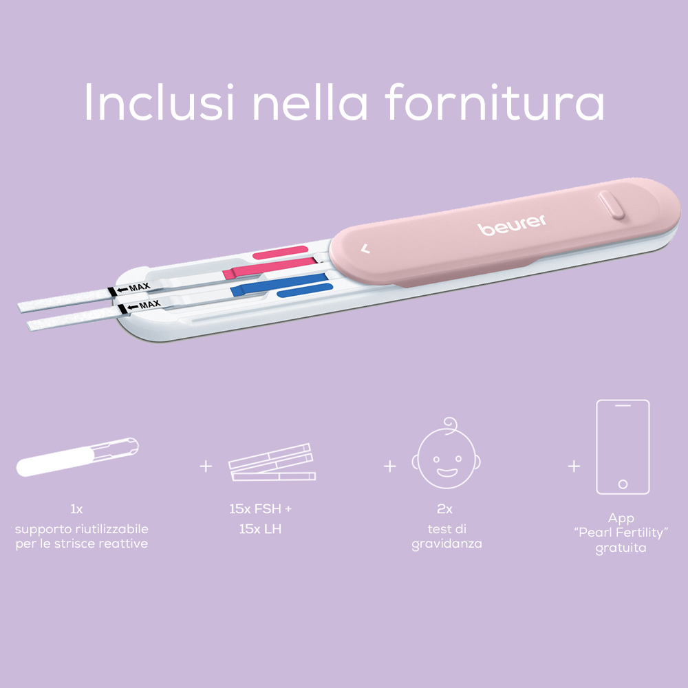 Beurer Ot 80 - Set fertilità con Test di ovulazione per il Monitoraggio del Periodo Fertile Combinato con app
