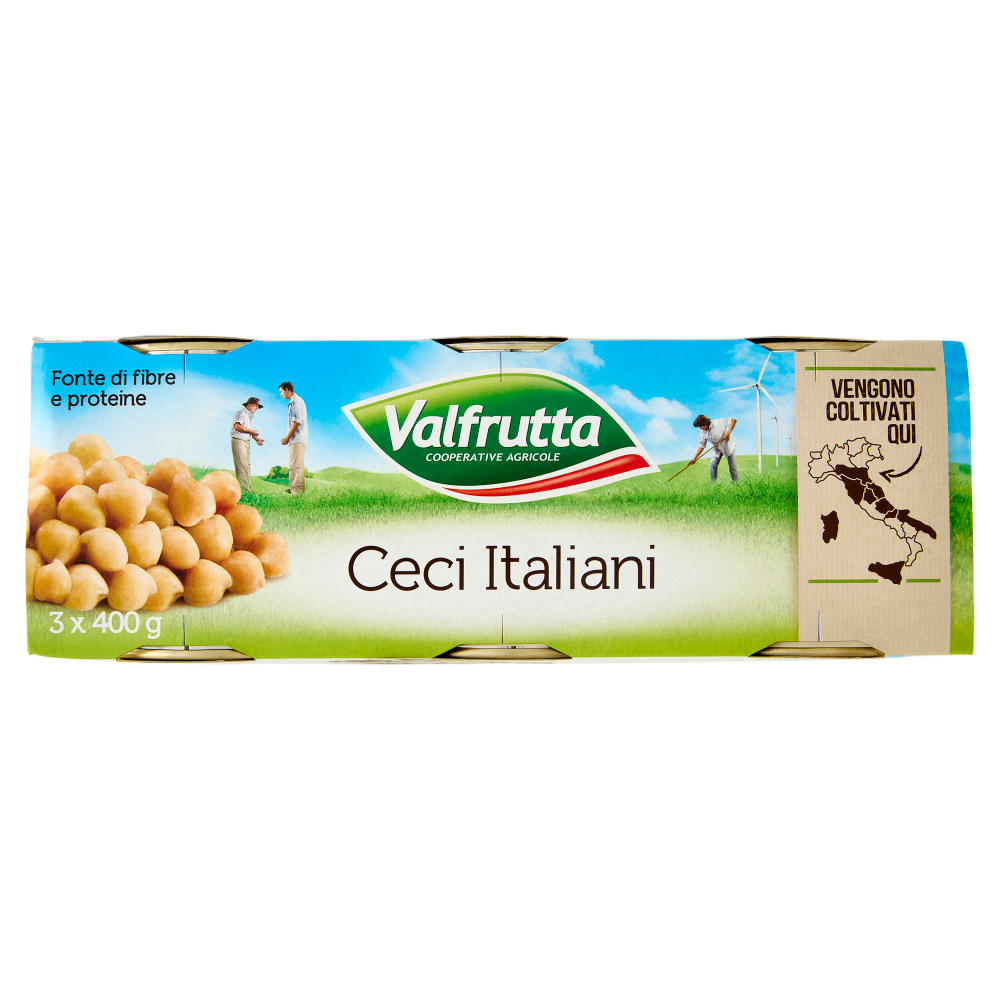 Valfrutta Ceci Italiani 3 x 400 g