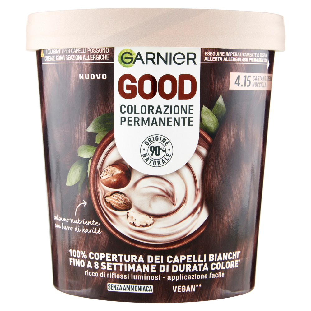 Garnier GOOD 4.15 Castano Freddo Nocciola, colorazione permanente senza ammoniaca
