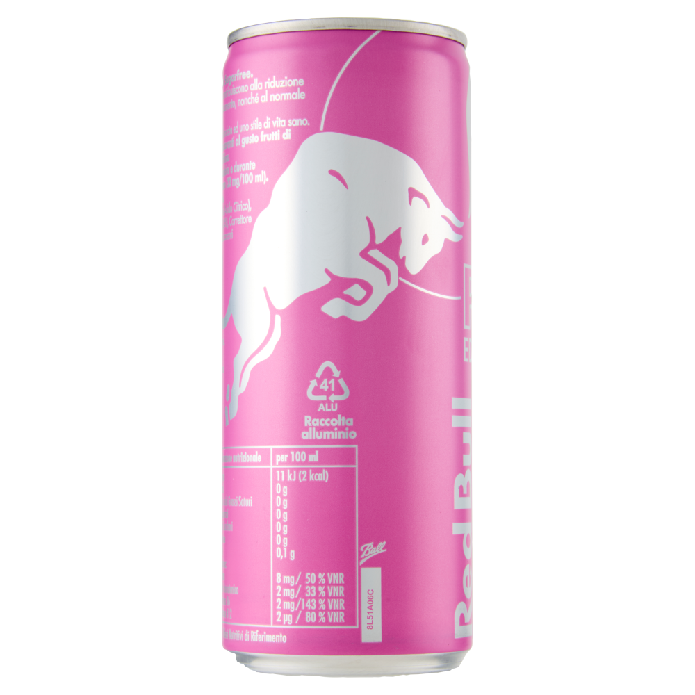 Red Bull Energy Drink, Gusto Frutti di Bosco, Senza Zuccheri, 250 ml