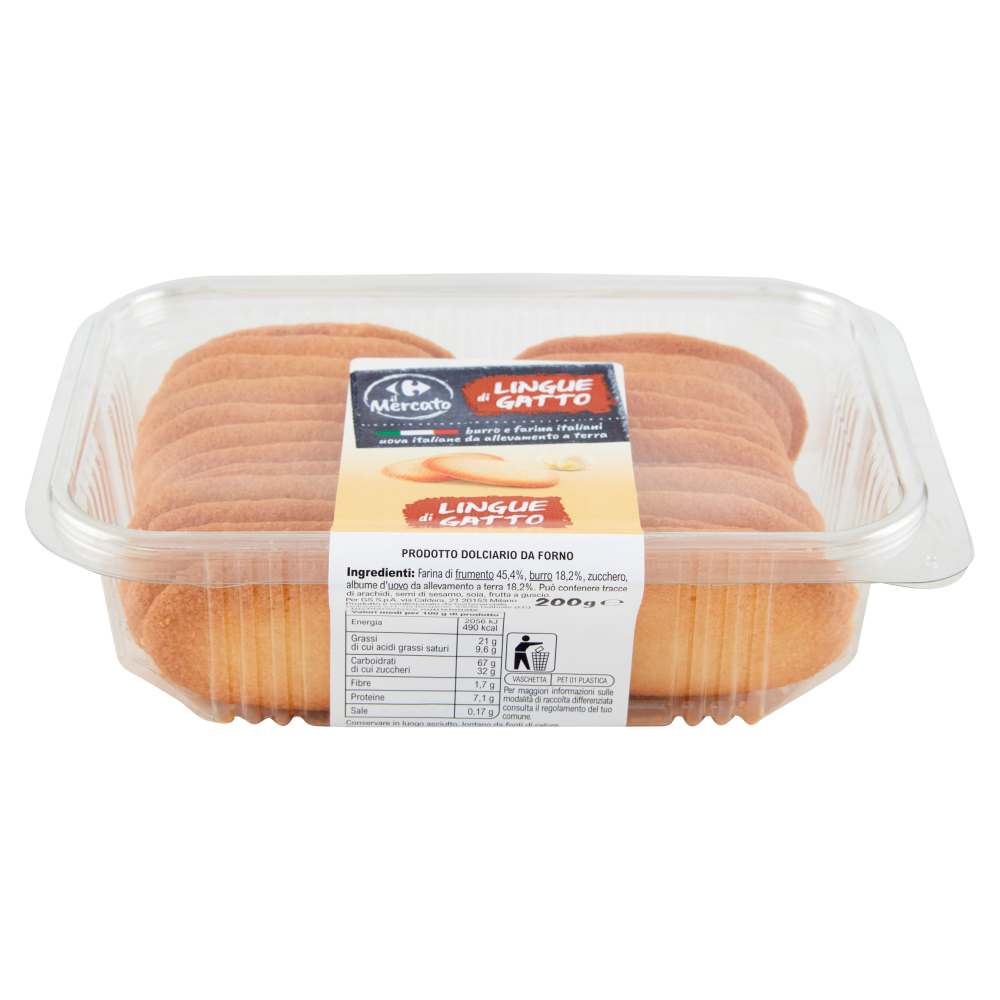 Carrefour il Mercato Lingue di Gatto 200 g