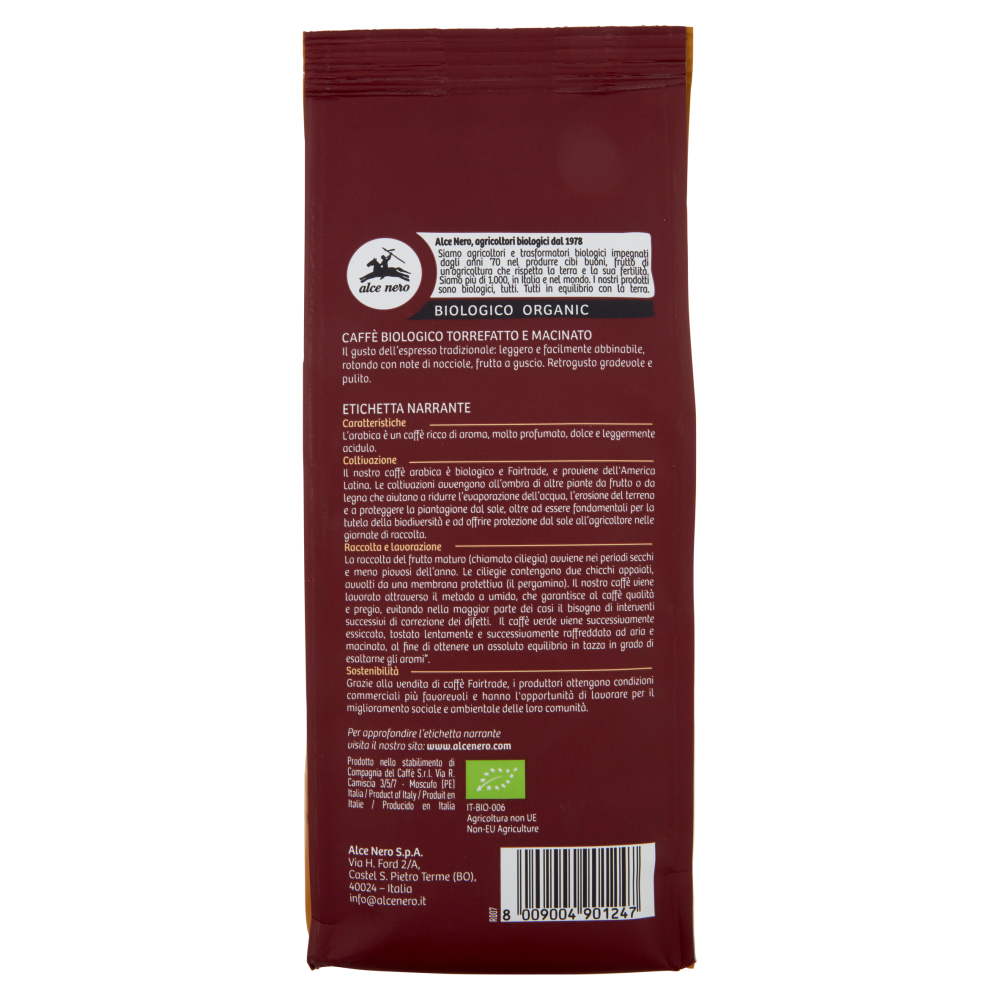 alce nero Caffè Espresso 100% Arabica 250 g