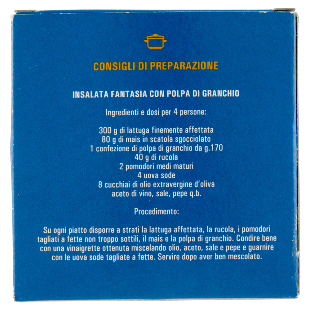 Sardegna a Tavola Polpa di Granchio Premium al naturale 170 g