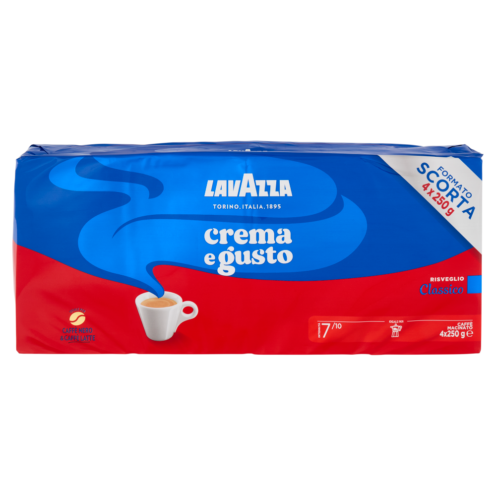 Lavazza crema e gusto Classico Caff&egrave; Macinato 4 x 250 g